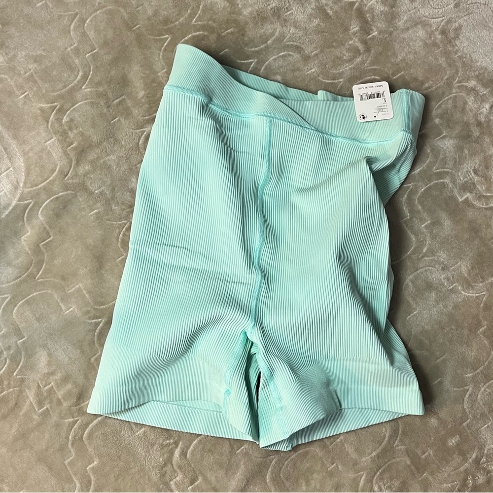 NWT Free People Free Throw Shorts Size Large Turquoise Mint